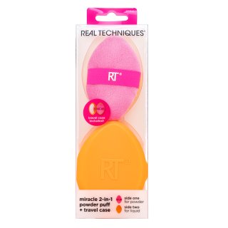 Real Techniques Miracle 2-in-1 Powder Puff + Travel Case esponja de maquillaje