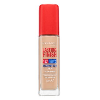 Rimmel London Lasting Finish 35HR SPF20 Full Coverage Lightweight Foundation maquillaje de larga duración para unificar el tono de la piel 200 30 ml