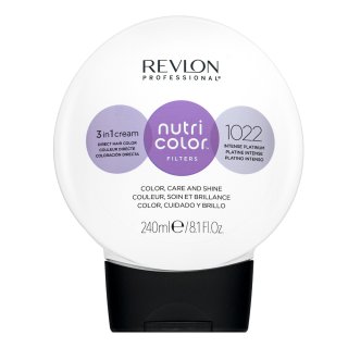 Revlon Professional Nutri Color Filters 3in1 Cream mascarilla nutritiva con pigmentos de color Para refrescar el color del cabello 1022 Intense Platin