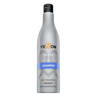 Alfaparf Milano Yellow Silver Shampoo Champú neutralizante Para cabello rubio platino y gris 500 ml