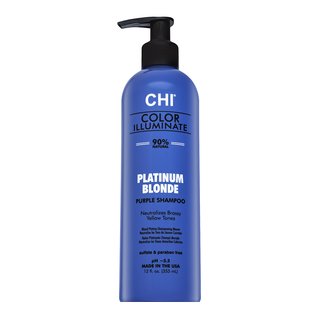 Chi Color Illuminate Platinum Blonde Purple Shampoo Champú Aclarante Para Cabello Rubio Platino Y Gris 355 Ml-image