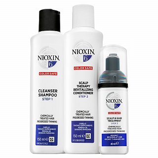 Nioxin System 6 Trial Kit Kit Para el adelgazamiento del cabello 150 ml + 150 ml + 40 ml