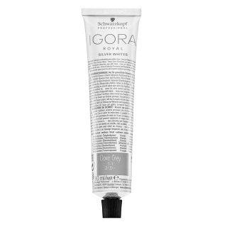 Schwarzkopf Professional Igora Royal SilverWhite Permanent White Refining Color Creme color de cabello permanente profesional Para cabello rubio plati