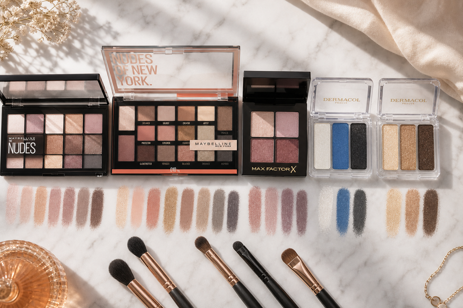 Paletas de sombras de ojos para maquillaje de día y de noche