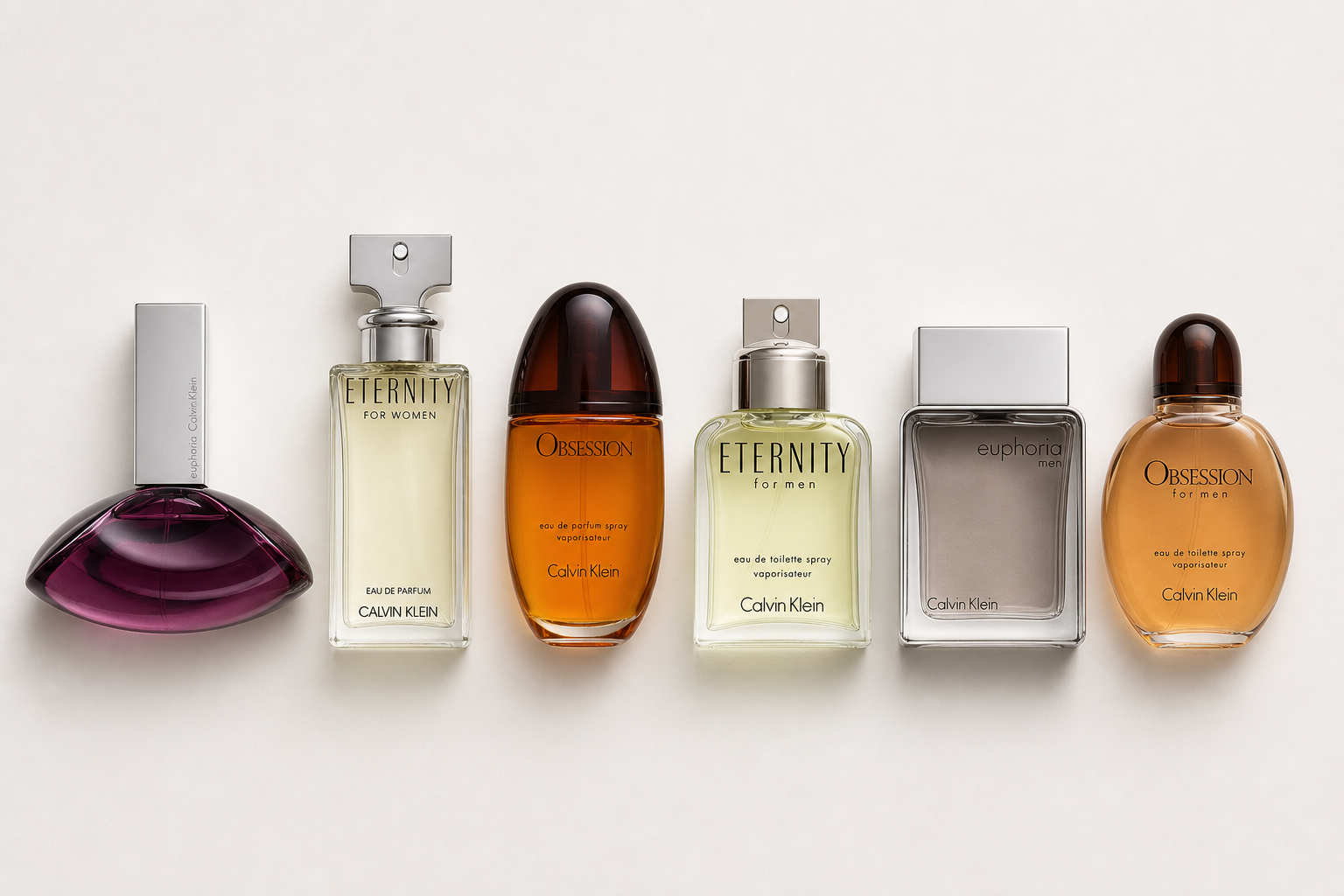 Seis perfumes más vendidos de Calvin Klein: tres para mujeres y tres para hombres